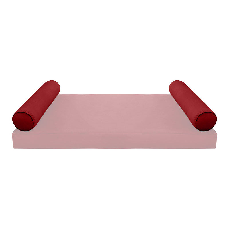 STYLE V5 Full Velvet Pipe Trim Indoor Daybed Cushion Bolster |COVER ONLY| AD369