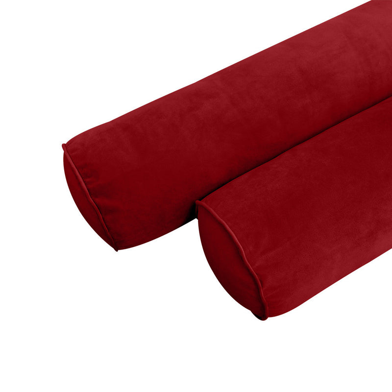 STYLE V5 Twin Velvet Pipe Trim Indoor Daybed Bolster Pillow |COVER ONLY| AD369