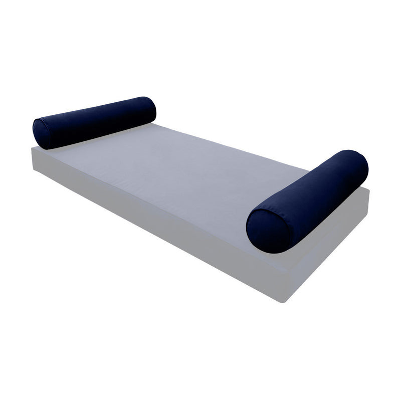 STYLE V5 Twin Velvet Pipe Trim Indoor Daybed Cushion Bolster |COVER ONLY| AD373