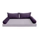 STYLE V2 Twin Velvet Knife Edge Indoor Daybed Bolster Pillow |COVER ONLY| AD339