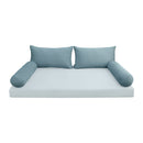 STYLE V2 Twin Velvet Knife Edge Indoor Daybed Bolster Pillow |COVER ONLY| AD355