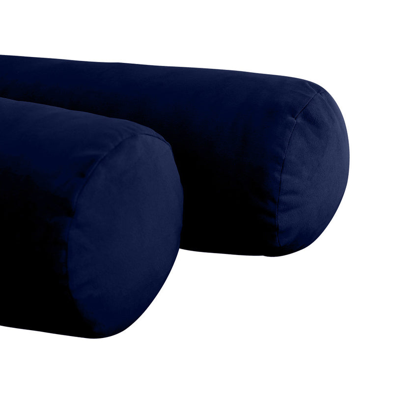STYLE V2 Twin Velvet Knife Edge Indoor Daybed Bolster Pillow |COVER ONLY| AD373