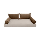 STYLE V2 Twin Velvet Pipe Trim Indoor Daybed Cushion Bolster |COVER ONLY| AD308