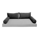 STYLE V2 Twin Velvet Pipe Trim Indoor Daybed Cushion Bolster |COVER ONLY| AD350