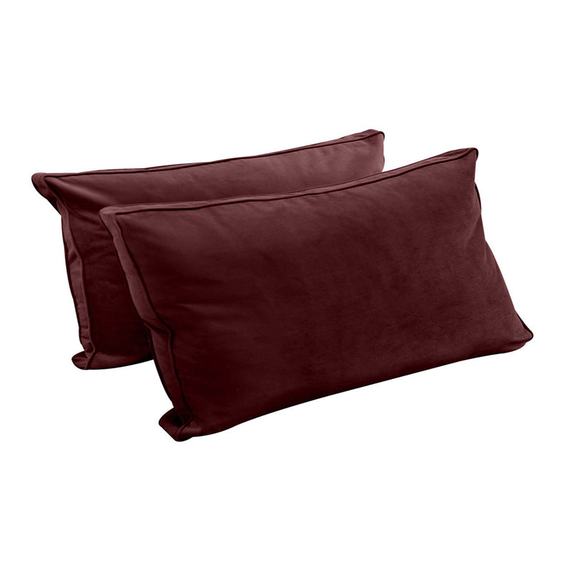 STYLE V2 Twin Velvet Pipe Trim Indoor Daybed Cushion Bolster |COVER ONLY| AD368