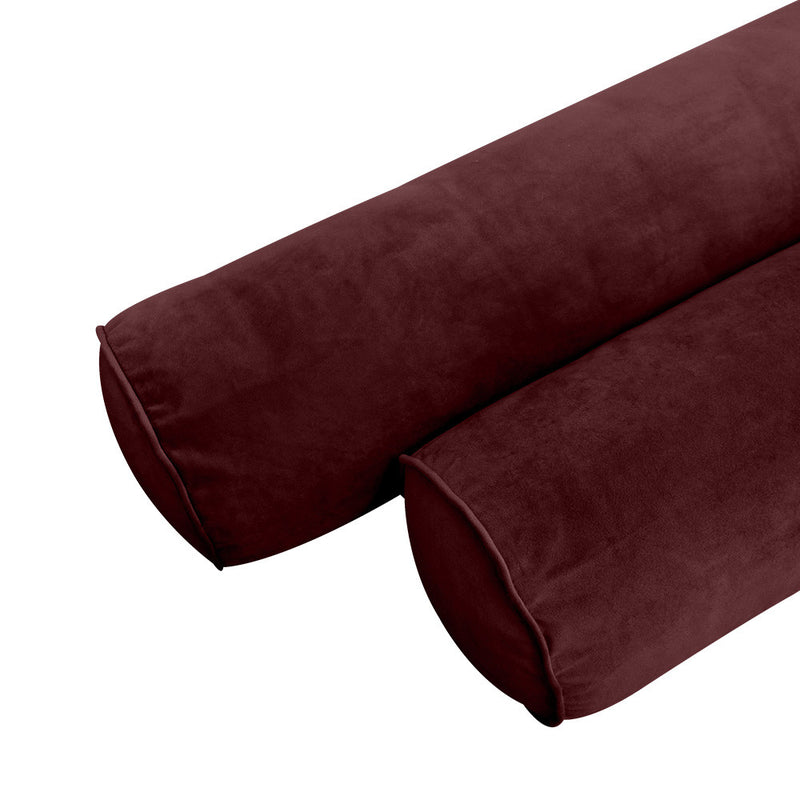 STYLE V2 Twin Velvet Pipe Trim Indoor Daybed Cushion Bolster |COVER ONLY| AD368