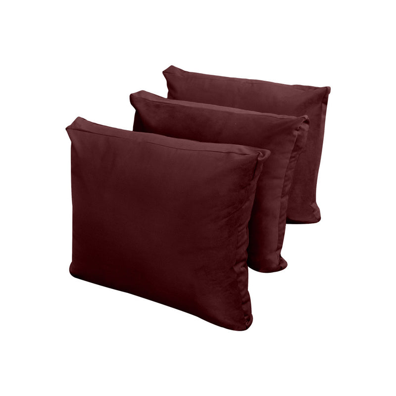 STYLE V3 Twin Velvet Knife Edge Indoor Daybed Bolster Pillow |COVER ONLY| AD368