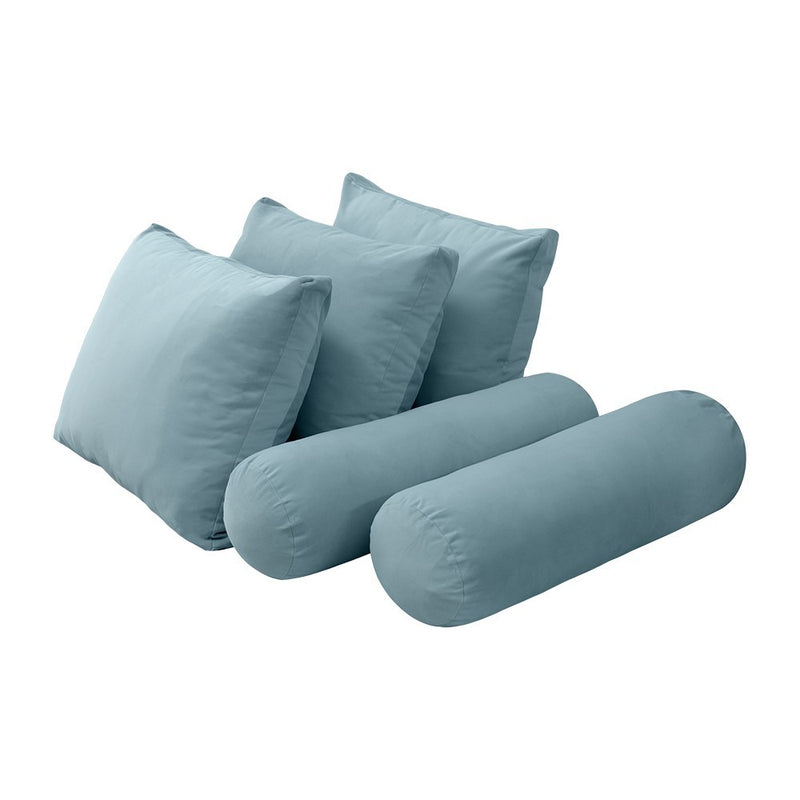 STYLE V3 Twin Velvet Knife Edge Indoor Daybed Bolster Pillow |COVER ONLY| AD355