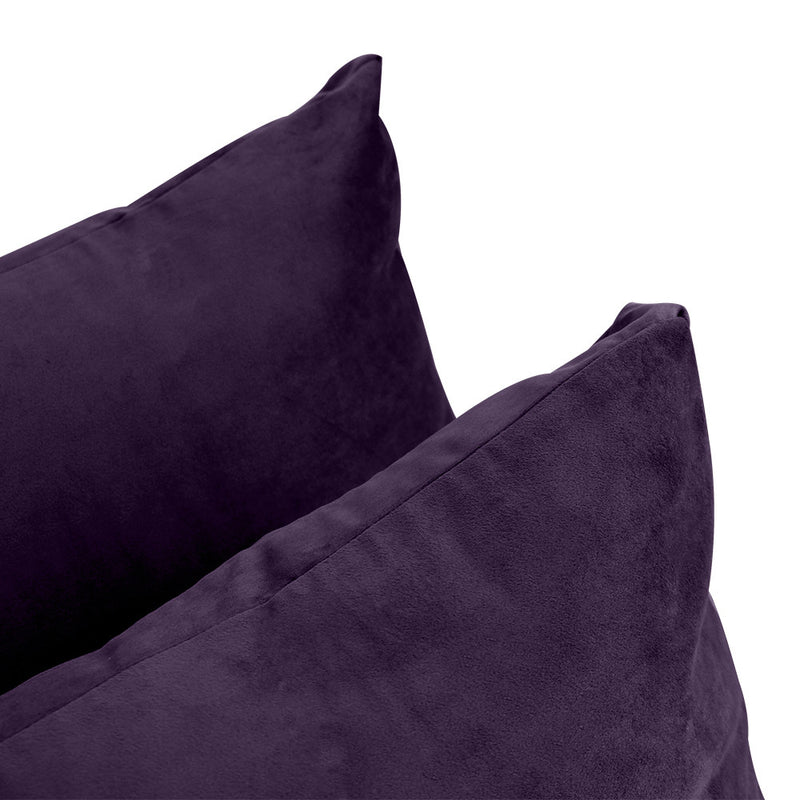 STYLE V3 Twin Velvet Knife Edge Indoor Daybed Bolster Pillow |COVER ONLY| AD339