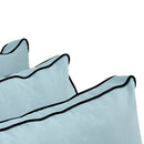 STYLE V3 Twin Velvet Contrast Pipe Indoor Daybed Bolster Pillow |COVER ONLY|AD355