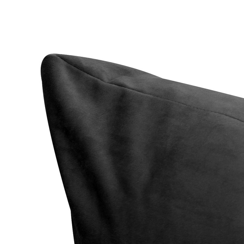 STYLE V4 Twin Velvet Knife Edge Indoor Daybed Bolster Pillow |COVER ONLY| AD350