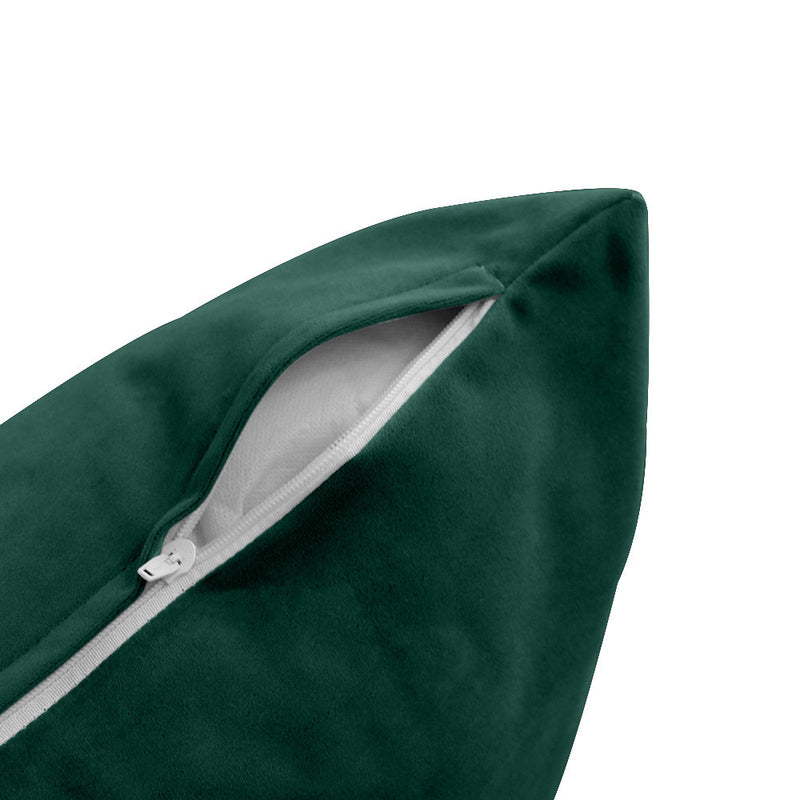 STYLE V4 Twin Velvet Knife Edge Indoor Daybed Bolster Pillow |COVER ONLY| AD317