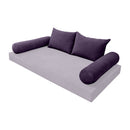 STYLE V4 Twin Velvet Knife Edge Indoor Daybed Bolster Pillow |COVER ONLY| AD339