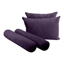 STYLE V4 Twin Velvet Knife Edge Indoor Daybed Bolster Pillow |COVER ONLY| AD339