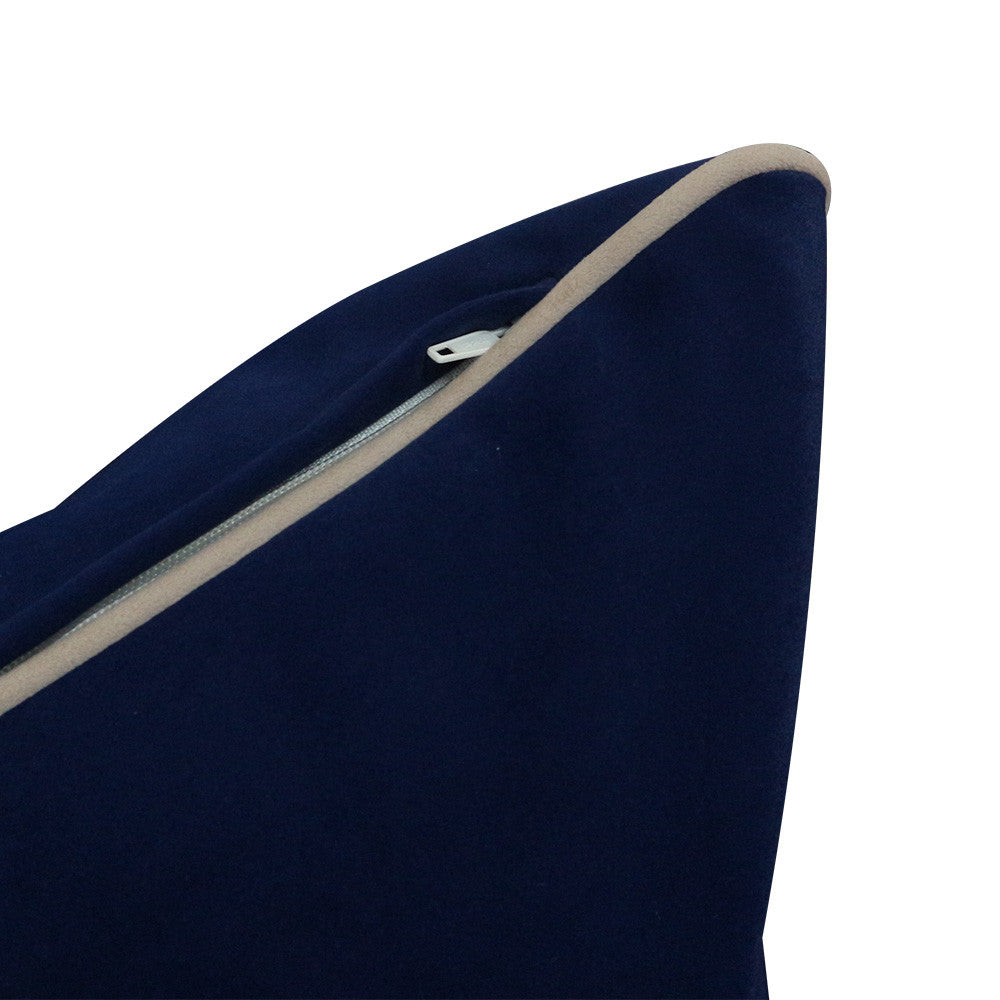 STYLE V4 Twin Velvet Contrast Pipe Indoor Daybed Bolster Pillow |COVER ONLY|AD373
