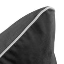 STYLE V4 Twin Velvet Contrast Pipe Indoor Daybed Bolster Pillow |COVER ONLY|AD350