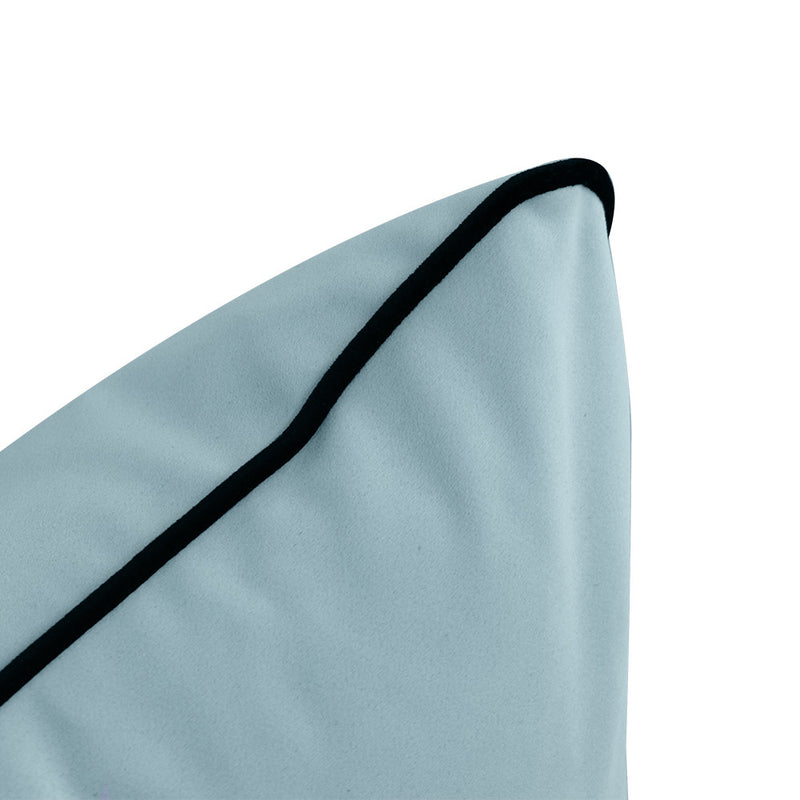 STYLE V4 Twin Velvet Contrast Pipe Indoor Daybed Bolster Pillow |COVER ONLY|AD355