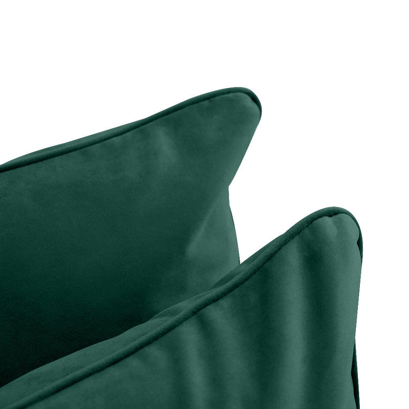 STYLE V4 Twin Velvet Pipe Trim Indoor Daybed Cushion Bolster |COVER ONLY| AD317