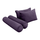 STYLE V4 Twin Velvet Pipe Trim Indoor Daybed Cushion Bolster |COVER ONLY| AD339