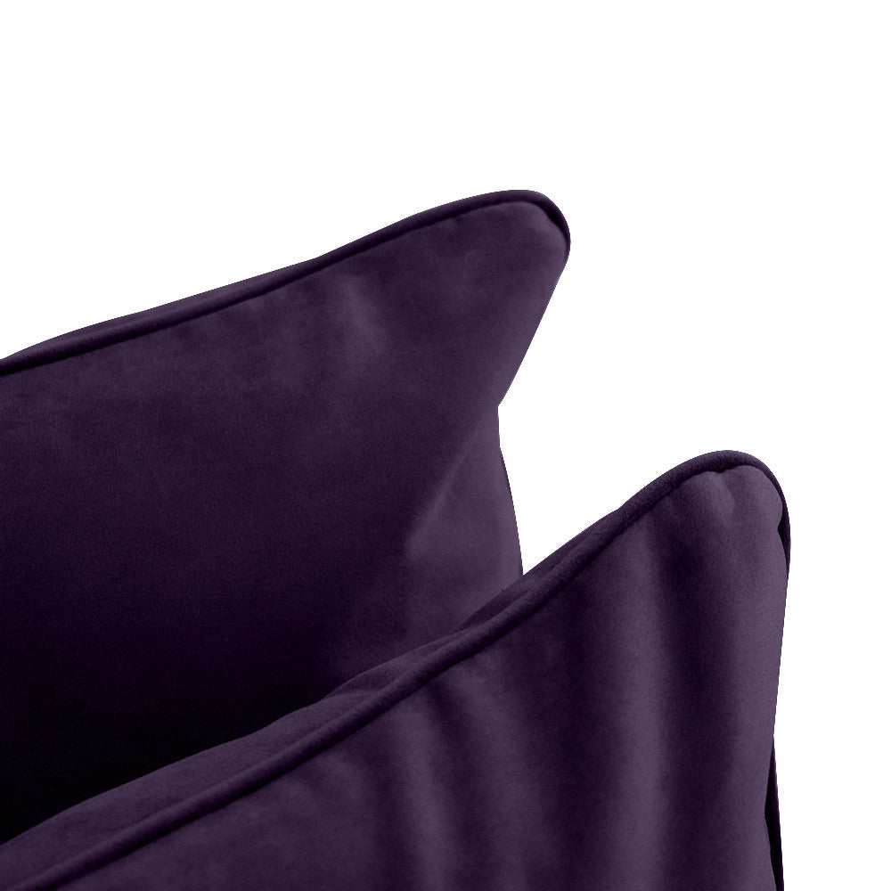 STYLE V4 Twin Velvet Pipe Trim Indoor Daybed Cushion Bolster |COVER ONLY| AD339
