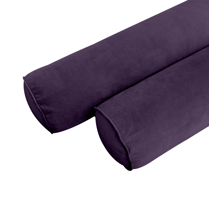 STYLE V4 Twin Velvet Pipe Trim Indoor Daybed Cushion Bolster |COVER ONLY| AD339