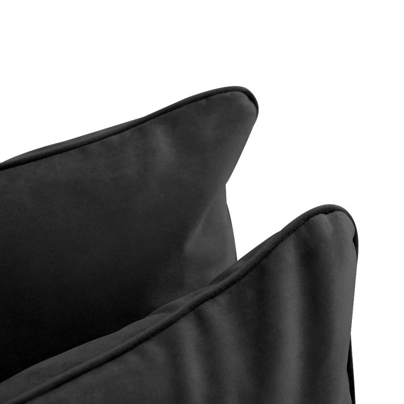 STYLE V4 Twin Velvet Pipe Trim Indoor Daybed Cushion Bolster |COVER ONLY| AD350