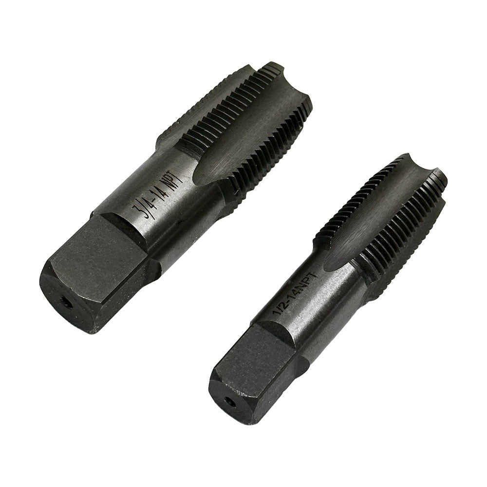 5 Pc NPT Pipe Tap Set Size 1/8'', 1/4'', 3/8'', 1/2'', 3/4'' NPT Pipe Threader Set