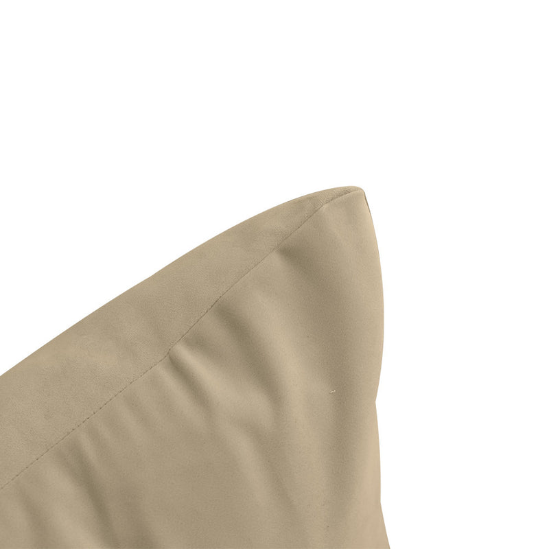 STYLE V4 Twin Velvet Knife Edge Indoor Daybed Bolster Pillow |COVER ONLY| AD304