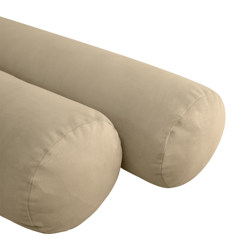 STYLE V4 Twin Velvet Knife Edge Indoor Daybed Bolster Pillow |COVER ONLY| AD304
