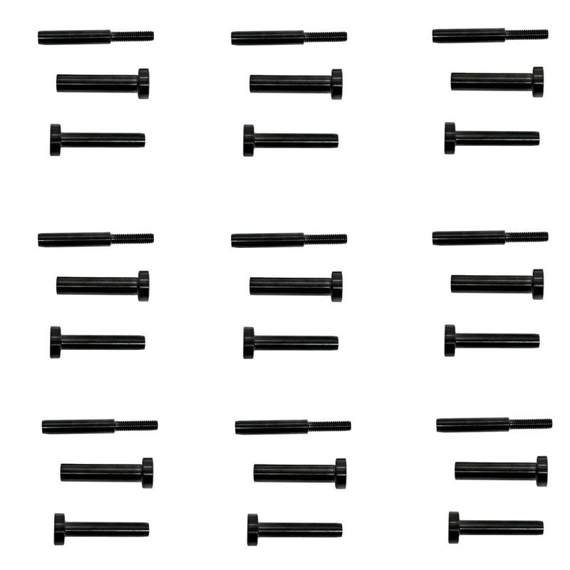 20Pc 316 Black Oxide SS Invisible Receiver End+Dome Swage Fitting 1/8" Cable Rail