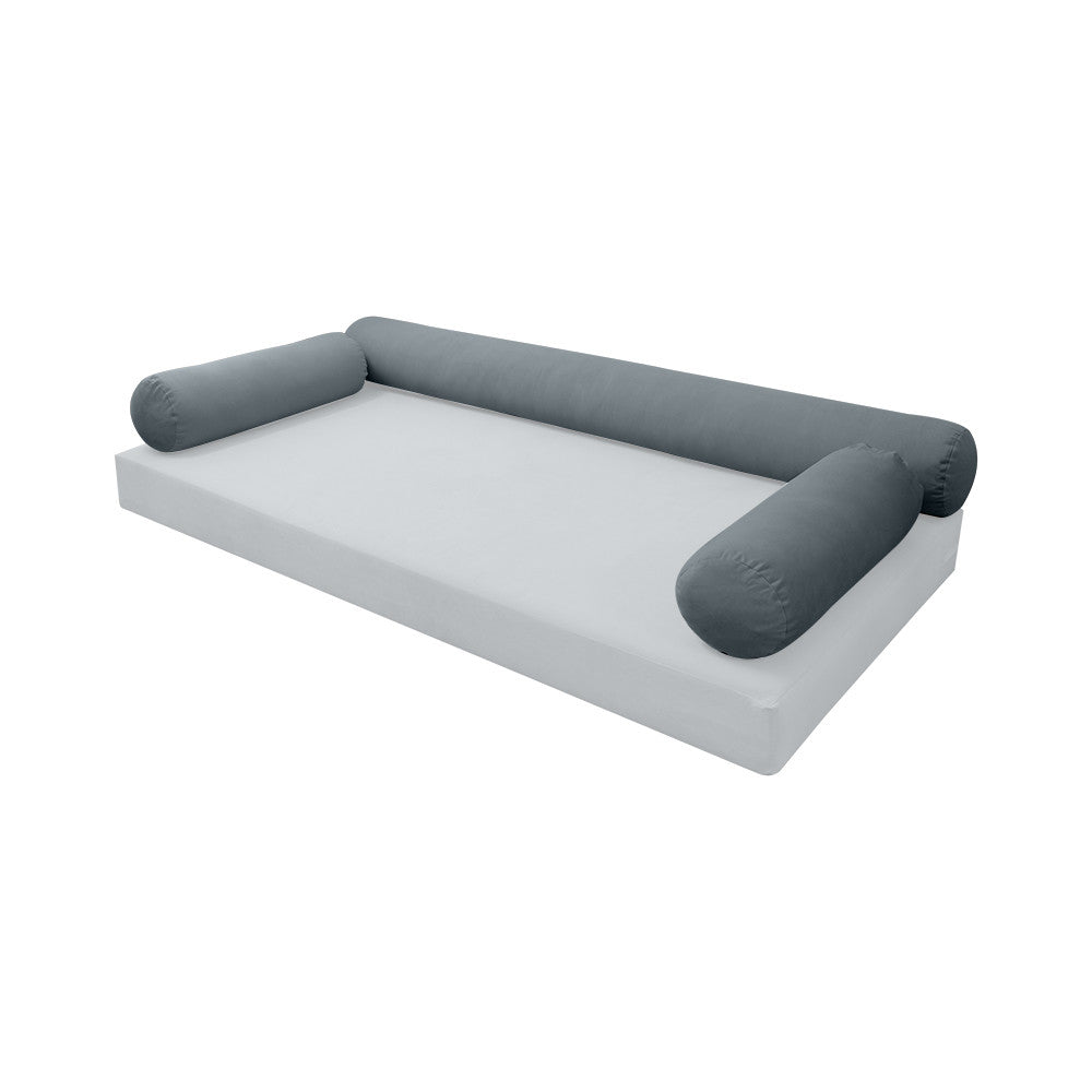 STYLE V6 Twin Velvet Knife Edge Indoor Daybed Bolster Pillow |COVER ONLY| AD347