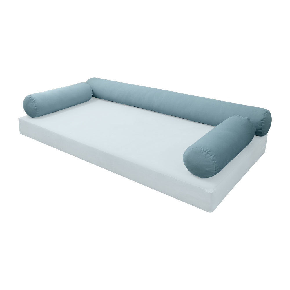STYLE V6 Twin Velvet Knife Edge Indoor Daybed Bolster Pillow |COVER ONLY| AD355
