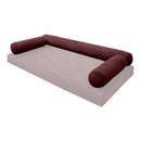 STYLE V6 Twin Velvet Knife Edge Indoor Daybed Bolster Pillow |COVER ONLY| AD368