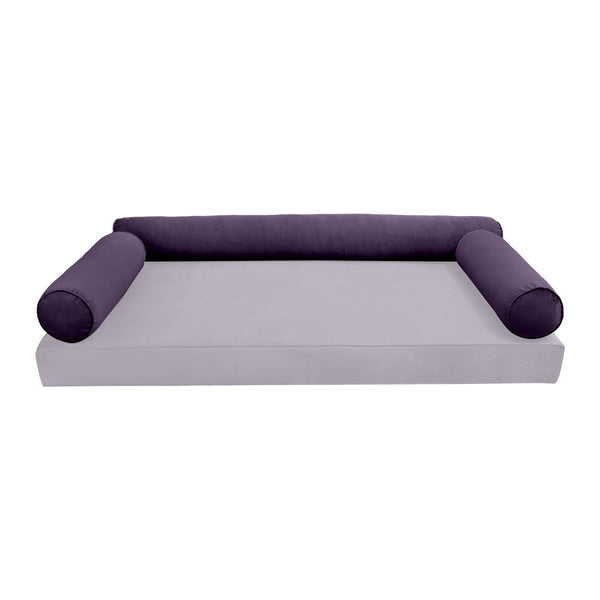 STYLE V6 Twin Velvet Pipe Trim Indoor Daybed Cushion Bolster |COVER ONLY| AD339