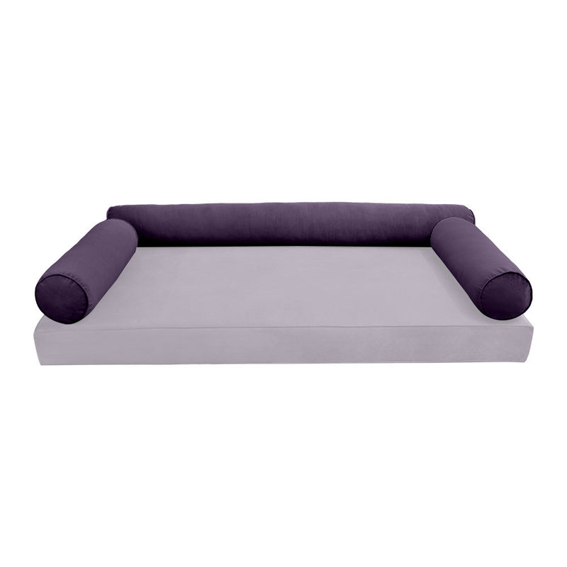 STYLE V6 Twin Velvet Pipe Trim Indoor Daybed Cushion Bolster |COVER ONLY| AD339
