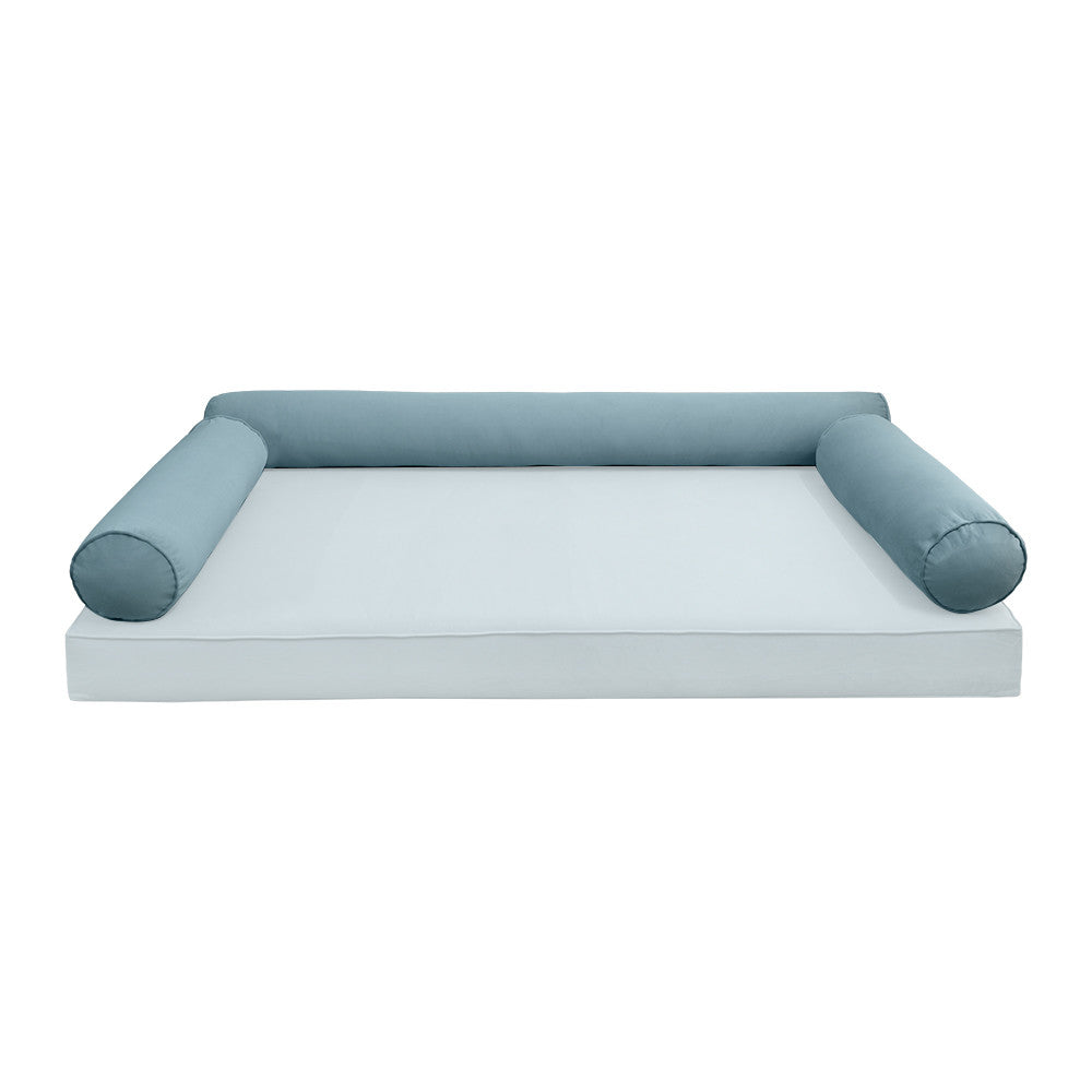 STYLE V6 Twin Velvet Pipe Trim Indoor Daybed Cushion Bolster |COVER ONLY| AD355