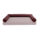 STYLE V6 Twin Velvet Pipe Trim Indoor Daybed Cushion Bolster |COVER ONLY| AD368