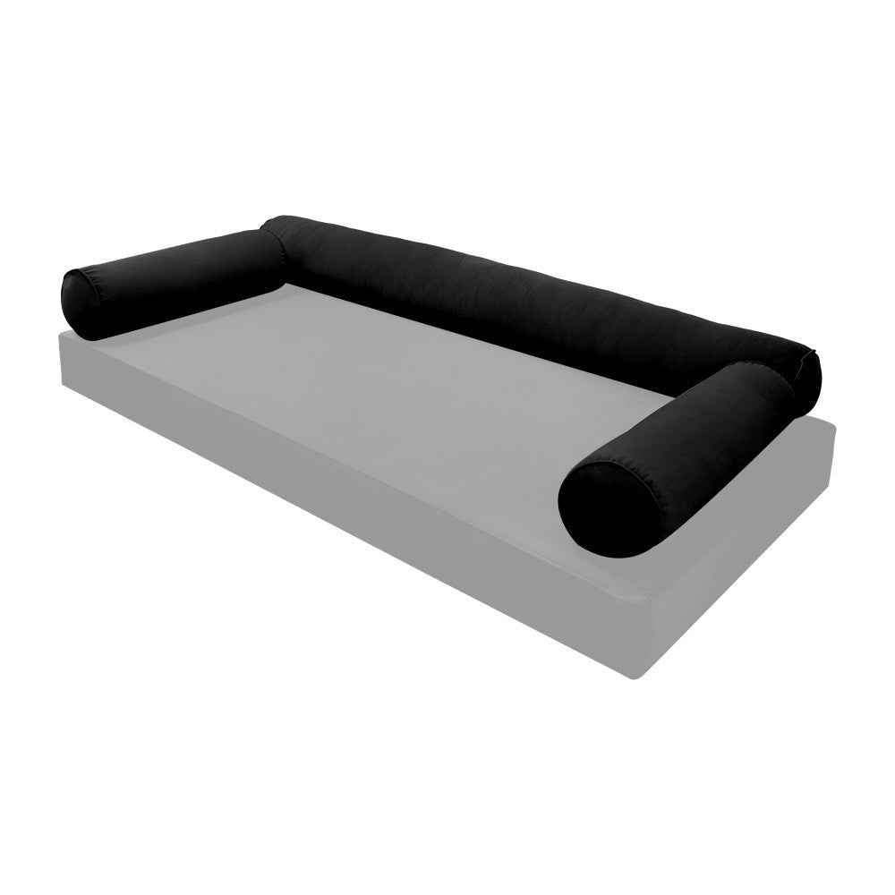 STYLE V6 Twin Velvet Pipe Trim Indoor Daybed Cushion Bolster |COVER ONLY| AD374