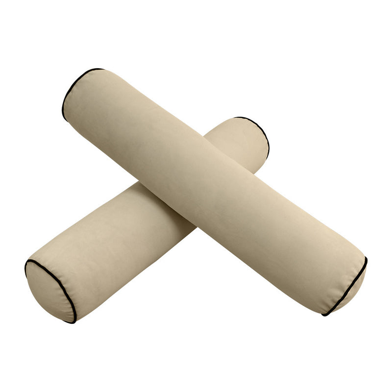 Style V1 Twin-XL Contrast Pipe Velvet Indoor Daybed Mattress Pillow Complete Set AD304