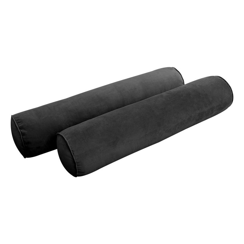 STYLE V5 Twin Velvet Pipe Trim Indoor Daybed Bolster Pillow |COVER ONLY| AD350