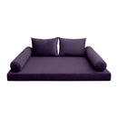 Style V1 Twin Knife Edge Velvet Indoor Daybed Mattress Pillow Complete Set AD339