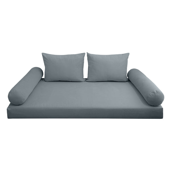 Style V1 Twin Knife Edge Velvet Indoor Daybed Mattress Pillow Complete Set AD347