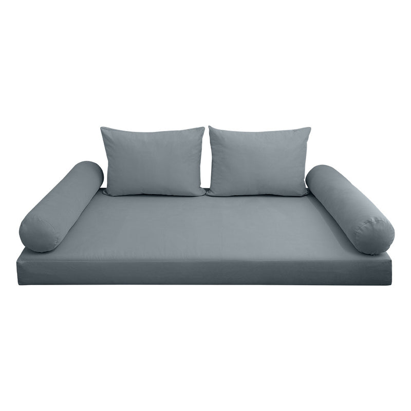 Style V1 Twin Knife Edge Velvet Indoor Daybed Mattress Pillow Complete Set AD347