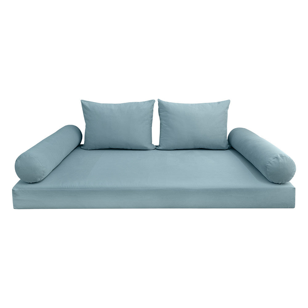 Style V1 Full Knife Edge Velvet Indoor Daybed Mattress Pillow Complete Set AD355