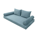 Style V1 Twin Knife Edge Velvet Indoor Daybed Mattress Pillow Complete Set AD355