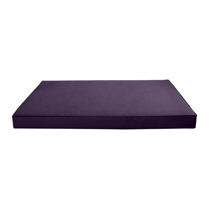 STYLE V1 Full Velvet Contrast Pipe Indoor Daybed Mattress Pillow |COVER ONLY| AD339