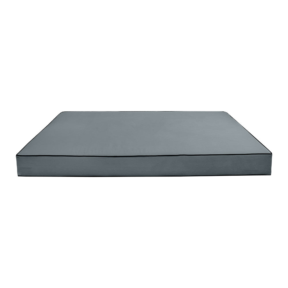 Style V1 Twin Contrast Pipe Velvet Indoor Daybed Mattress Pillow Complete Set AD347