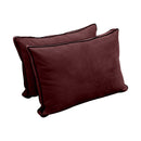 Style V1 Full Contrast Pipe Velvet Indoor Daybed Mattress Pillow Complete Set AD368