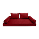 Style V1 Full Contrast Pipe Velvet Indoor Daybed Mattress Pillow Complete Set AD369