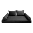 Style V1 Twin Pipe Trim Velvet Indoor Daybed Mattress Pillow Complete Set AD350